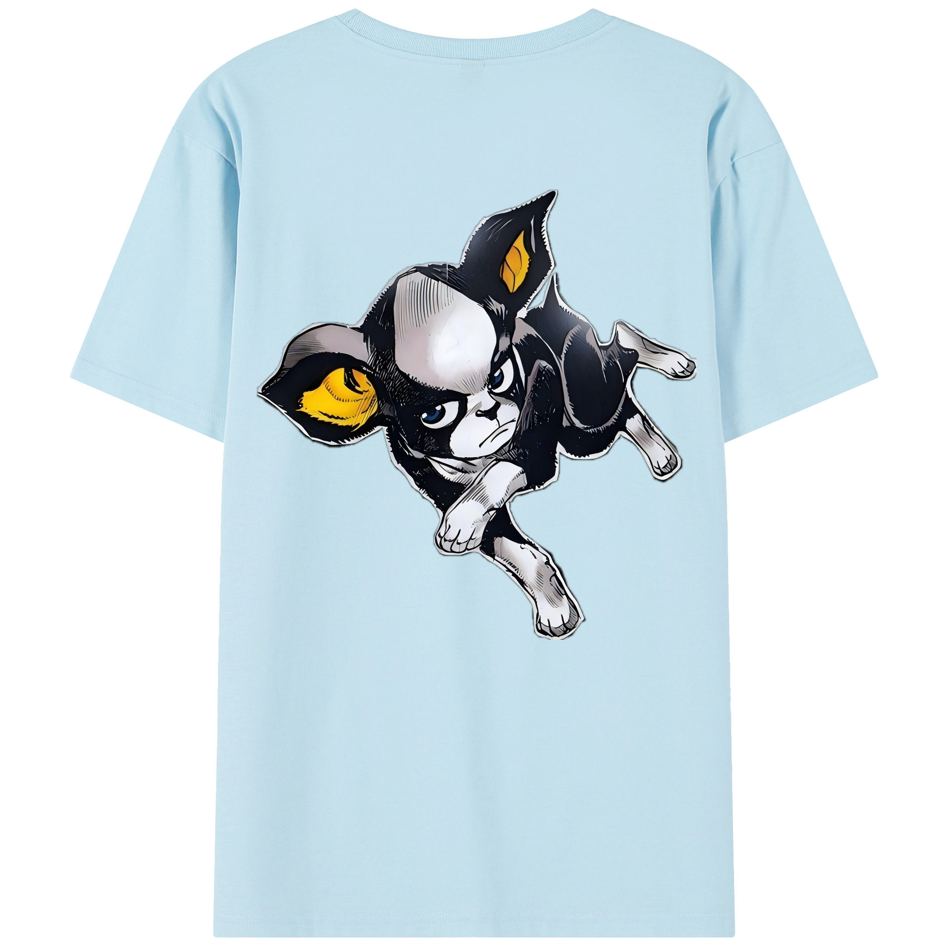 （画像用） ジョジョの奇妙な冒険 イギー JoJo's Bizarre Adventure Iggy 綿100％半袖Tシャツ（背面プリント）